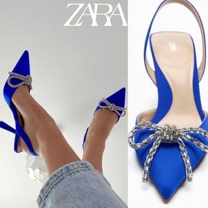 EMBELISHED BOW HEEELED SLINGBACKS BLOGGERES FAVORITE